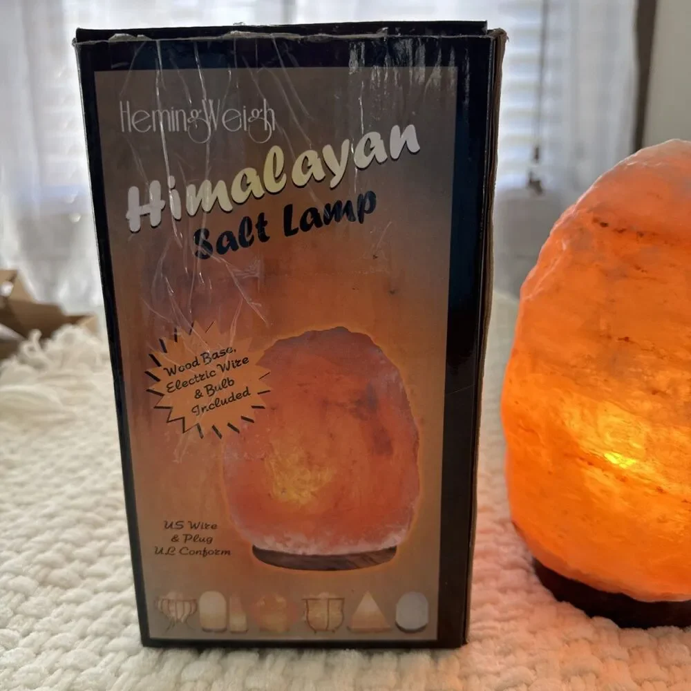HemingWeigh Himalayan Salt Lamp Open Box With Dimmer